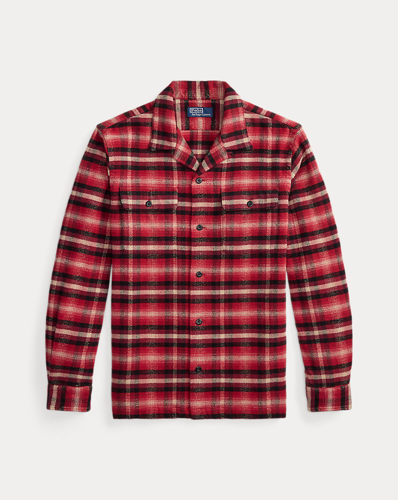Plaid Knit Flannel Overshirt