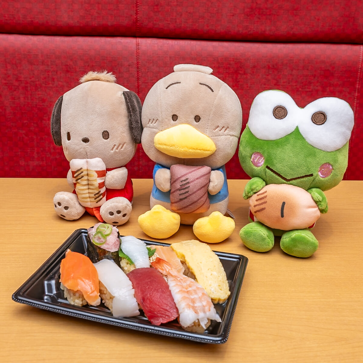 限定おすしやスイーツ、グッズ付きソフトドリンク！スシロー サンリオ