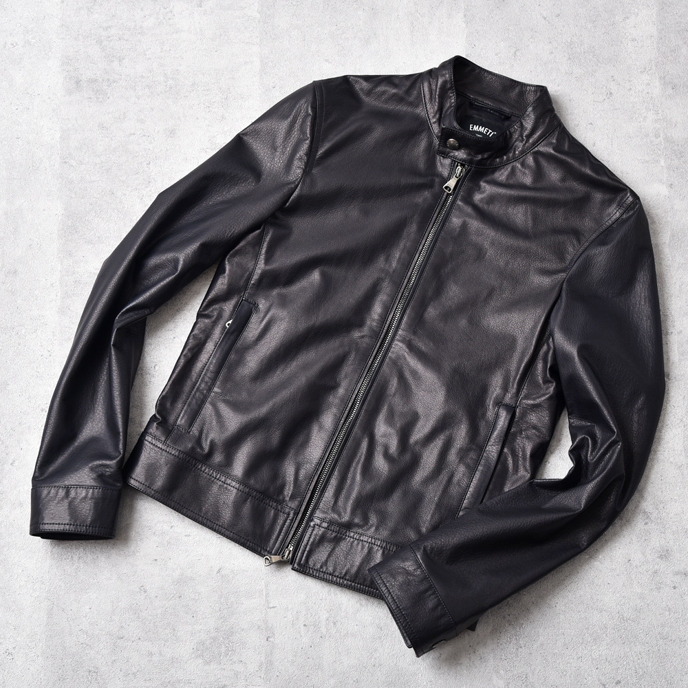 極薄0.4mm！！EMMETI JURI NAPPA MANGA シングルライダースジャケット