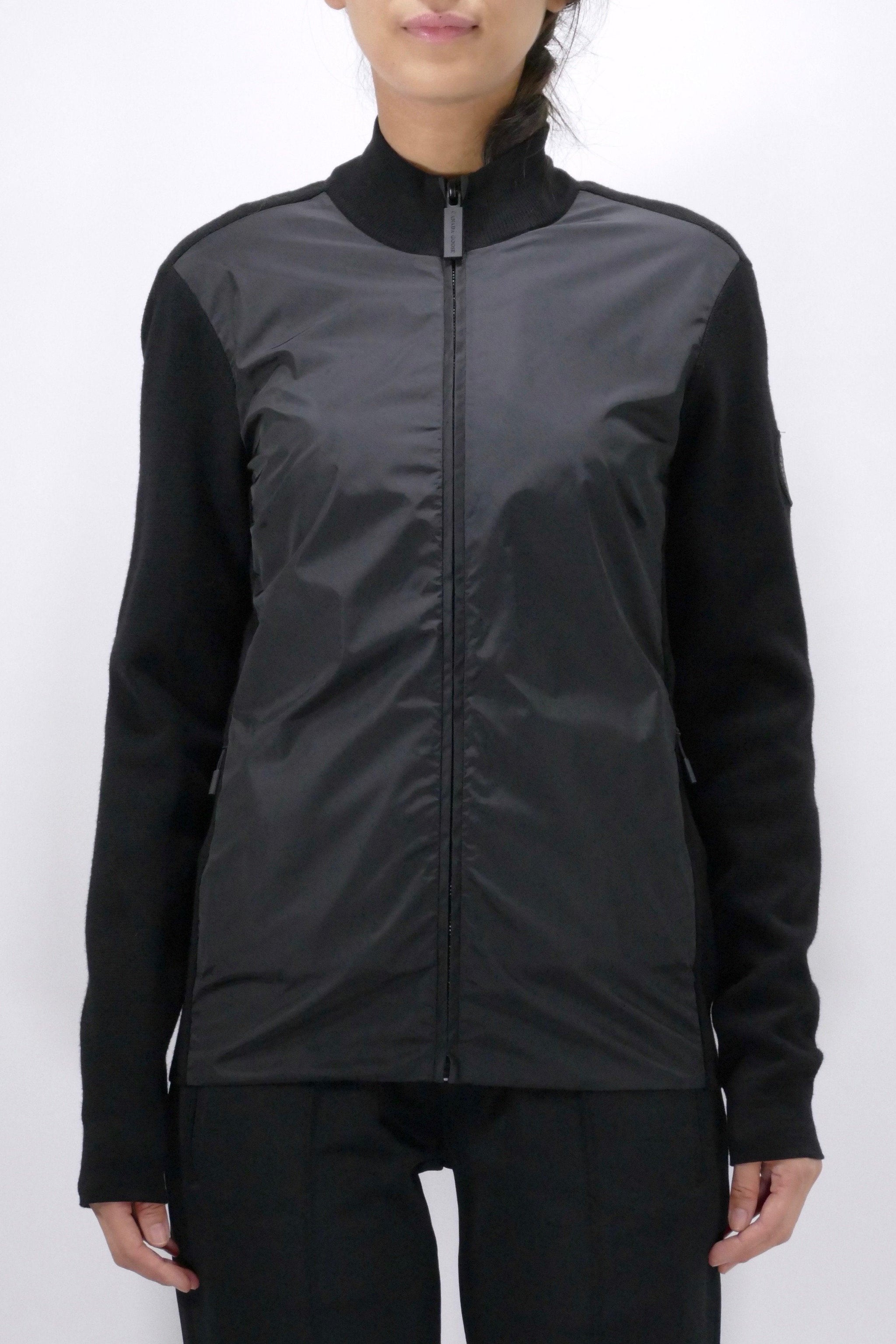 Canada Goose Womens Knit Windbridge Sweater Full Zip Black - Due West