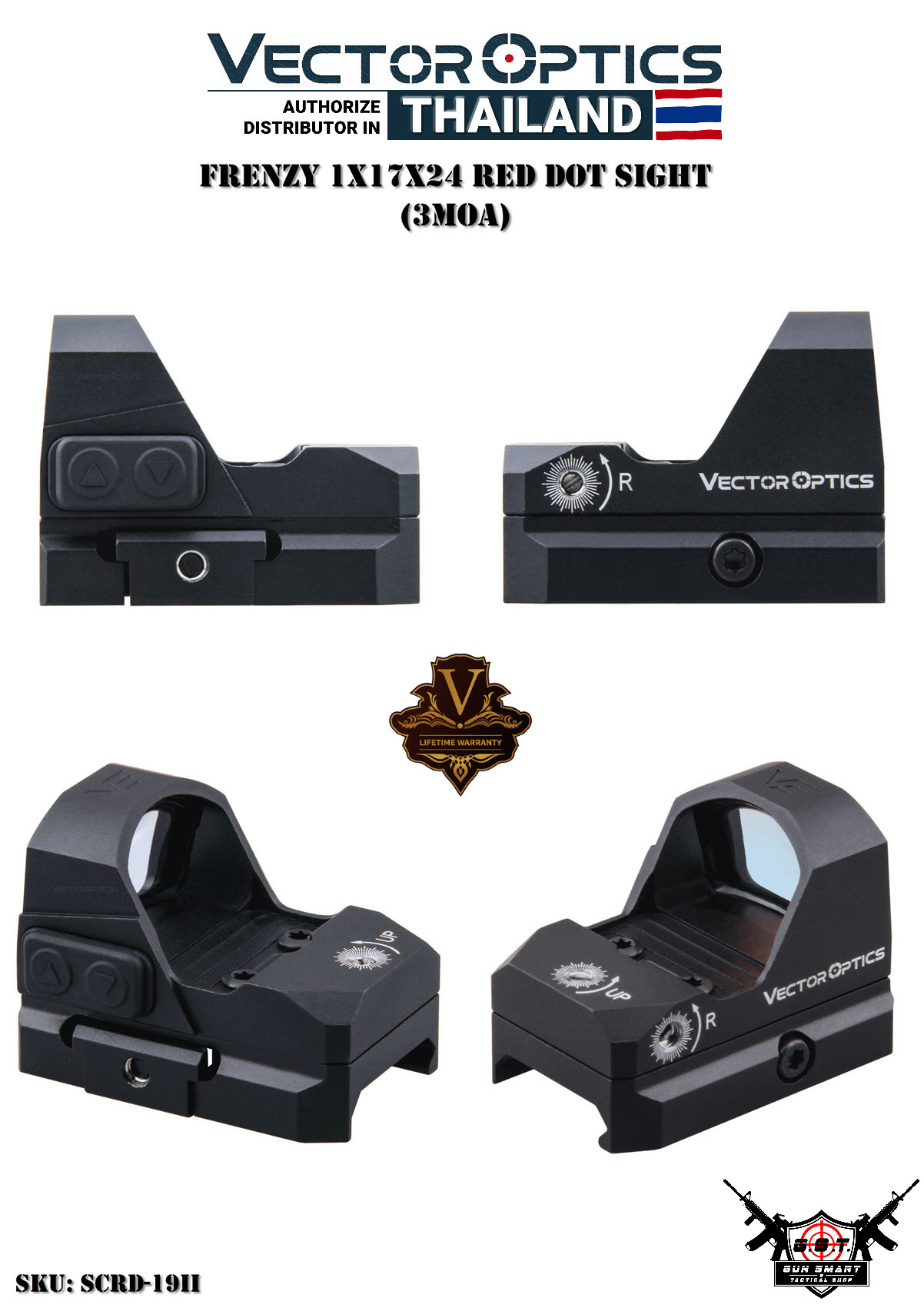 FRENZY 1X17X24 RED DOT SIGHT (3MOA) - VectorOpticsThailand