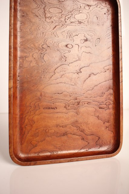 大野昭和斎 桑葡萄杢香盆/煎茶盆 K584｜骨董店 のびる 古美術 骨董