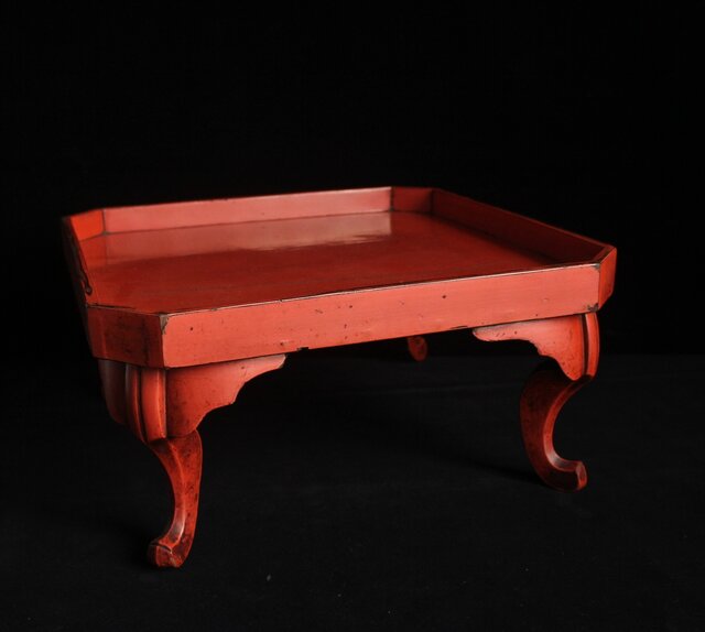 根来塗 脚付膳 Q050｜骨董店 のびる 古美術 骨董 和風建具 蔵戸 買取の