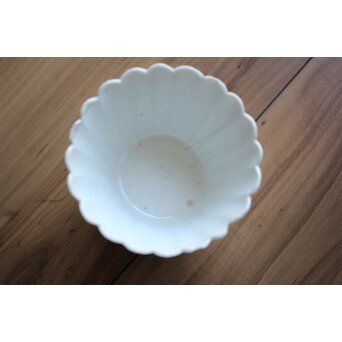 古伊万里白磁 菊型向付 10客1組 P204｜骨董店 のびる 古美術 骨董 和風