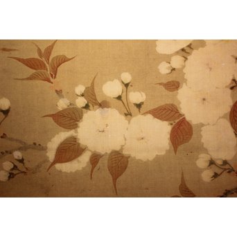 春木南江【桜花鳥】 絹本掛軸 Z190｜骨董店 のびる 古美術 骨董 和風