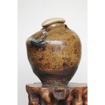 茶人花押印 ルソン壺/呂宋壺 茶壺 P164｜骨董店 のびる 古美術 骨董