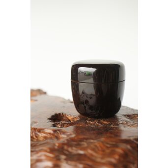 裏千家八代 一燈宗室 又玄斎花押 黒棗と竹蓋置 Q338｜骨董店 のびる 古