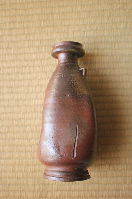 金重陶陽 壺心庵 備前花入 共箱 P628｜骨董店 のびる 古美術 骨董 和風