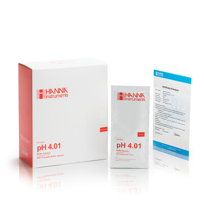 pH4.01標準液（20mL×25袋：NIST英文証明書付き）HI70004C
