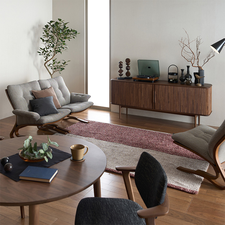 肘無ソファ 幅66cm WW7705 ミックスブラック ローストビーチ 通販