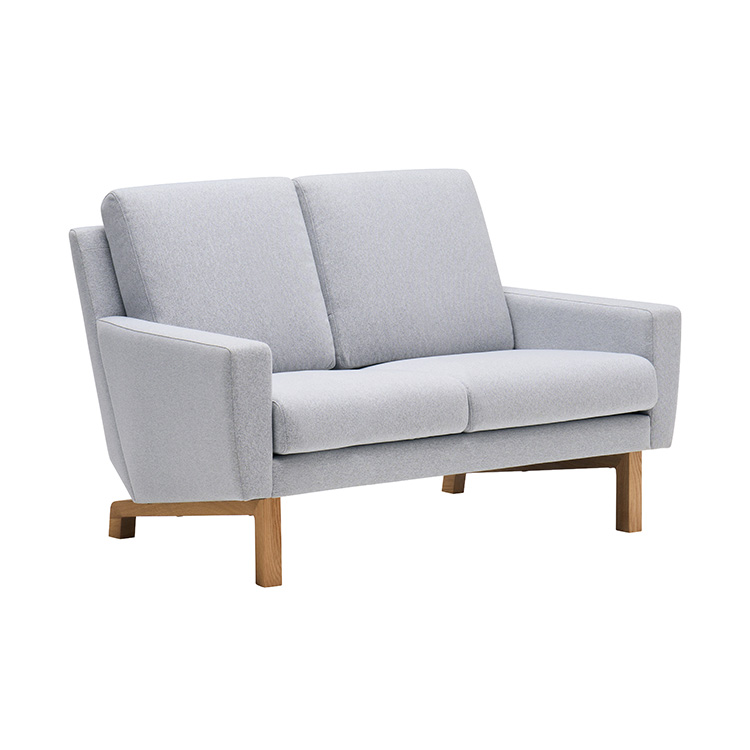 2シーターソファ UW002 ライトグレー ピュアオーク