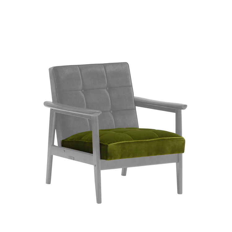 Kチェア2シーター専用シート交換パーツ モケットグリーン 通販