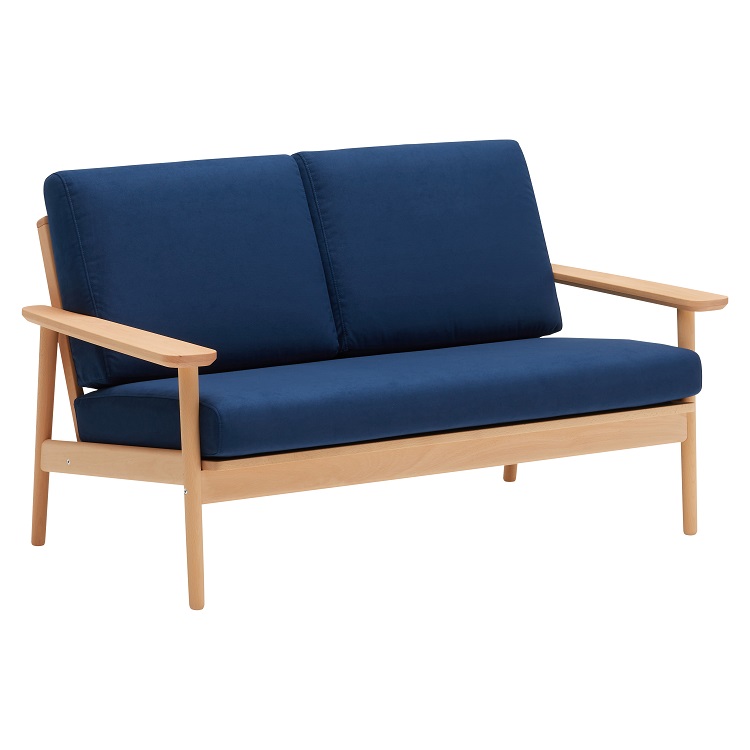 2人掛ソファ WD4302 ネイビー<ディナミカ（旧ラムース）> ピュアビーチ