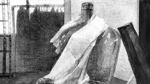 硫酸瓶のある静物：木炭デッサンの描き方