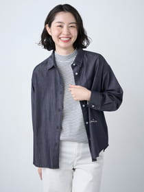 マルチサテンストライプ長袖シャツ（7205232）｜men（メンズ）｜小泉