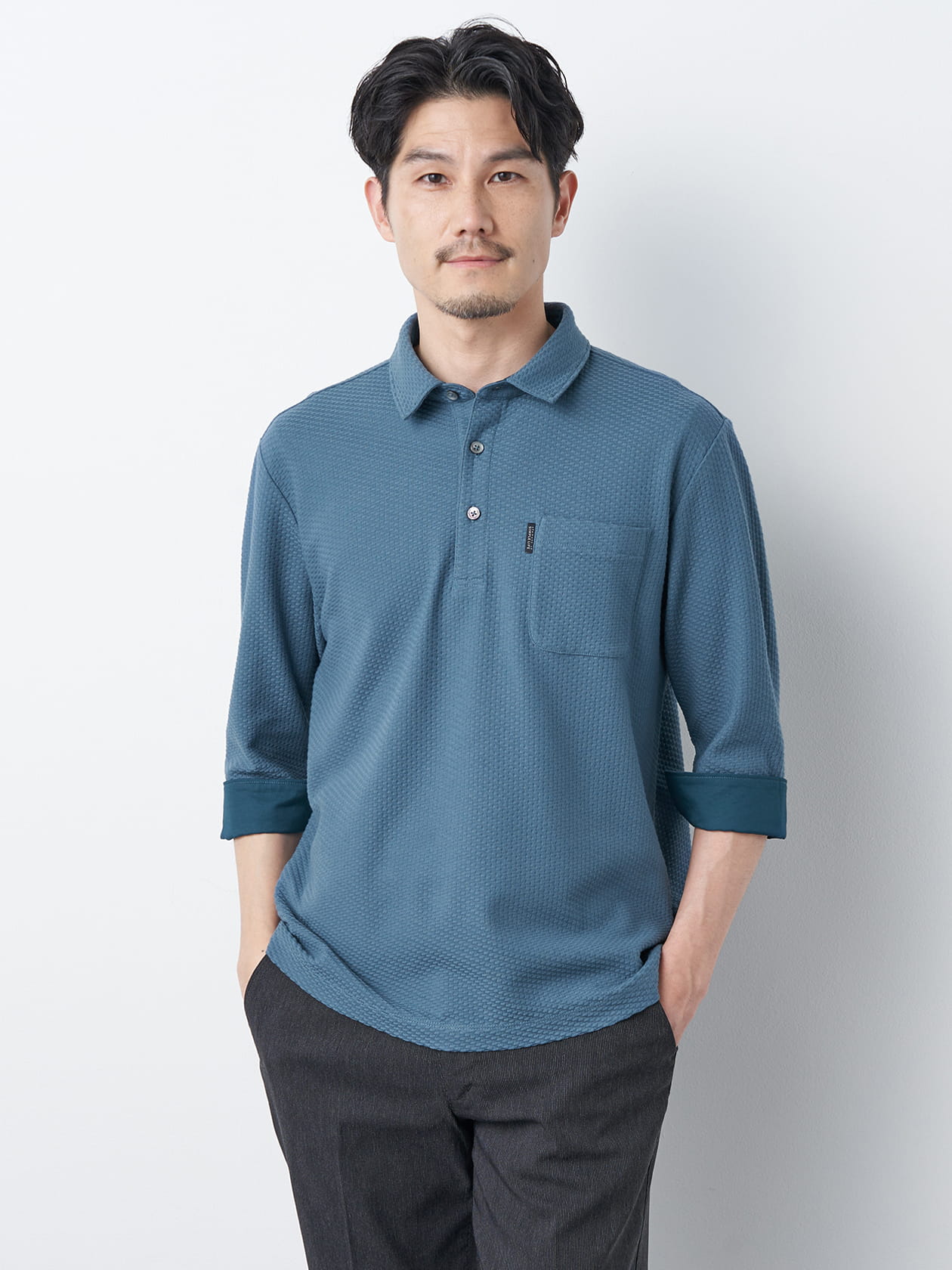 3buy40%OFF！対象商品】ブロックリンクス7分袖ポロシャツ（7204718