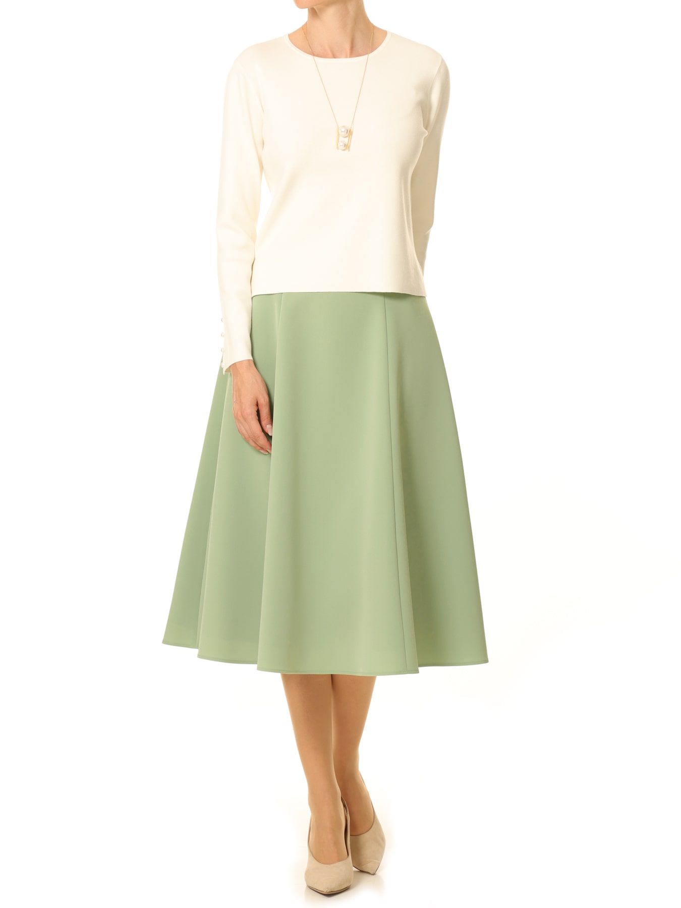 セラテリーダブルクロスフレアスカート: AVENIRETOILE公式通販｜m-i-d