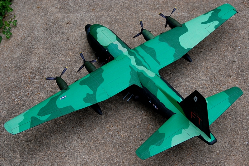 1/48 C-130 AC-130 Spectre Gunship Ghost Rider Paper Model