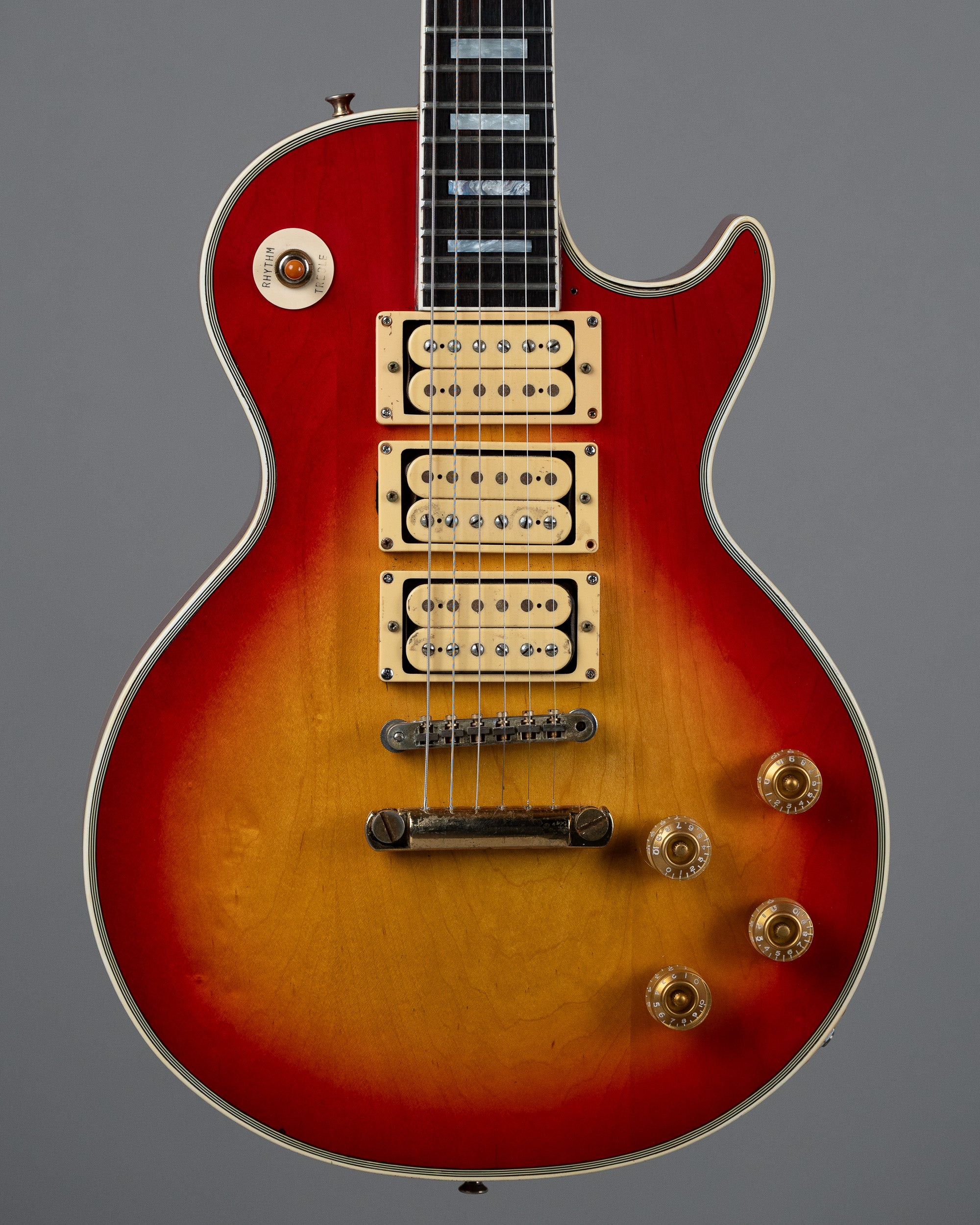 1980 Greco Super Real Les Paul Custom (Japan, 3 Pickup, Cherry Sunburs