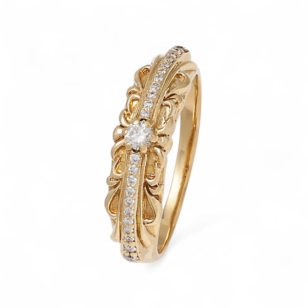 新品] ユキザキ レガリア イエローゴールド ダイヤモンド リング