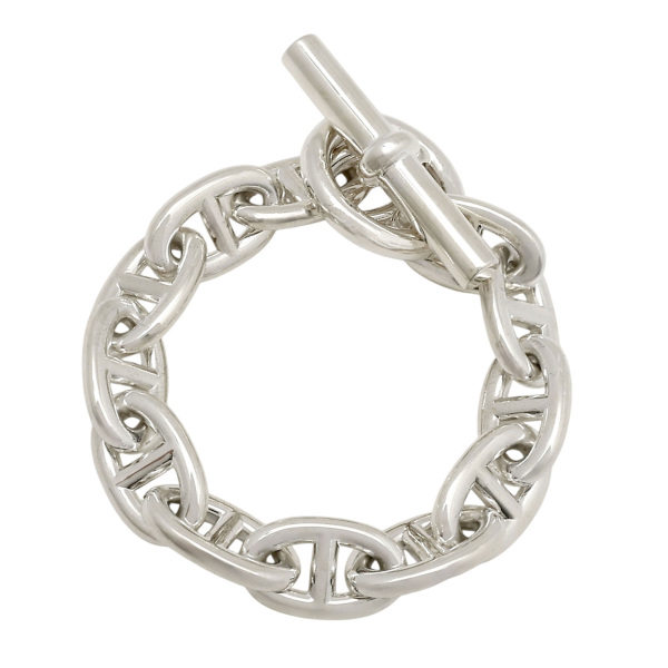 美品] エルメス シェーヌダンクル GM 15コマ H101672B ブレスレット