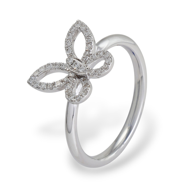 中古] グラフ バタフライシルエット ミニ ダイヤモンド RGR908 リング