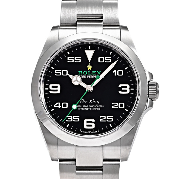 ロレックス エアキング 14010M.BLBOブルー/バー オイスター ステンレス