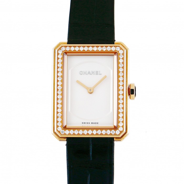 新品] シャネル ボーイフレンド H4887ホワイト ベージュゴールド