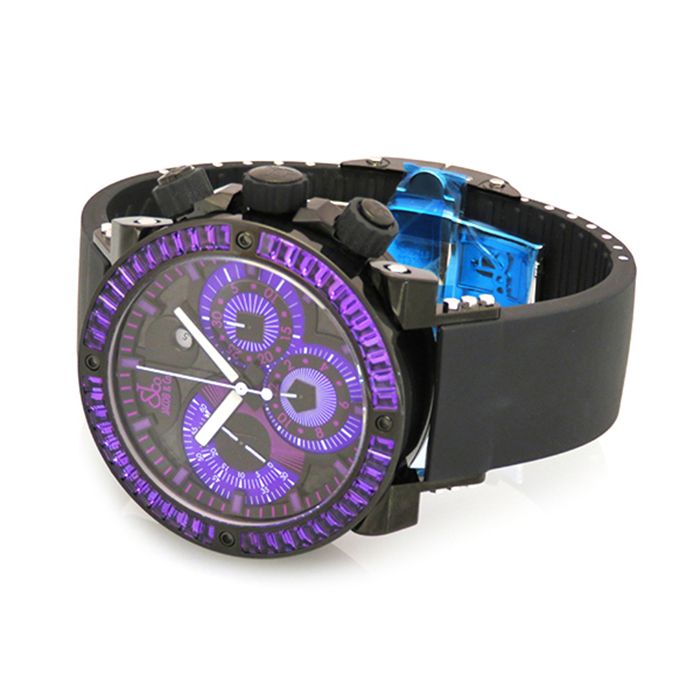 新品] ジェイコブ エピック JCE14Dブラック/パープル ステンレス（PVD