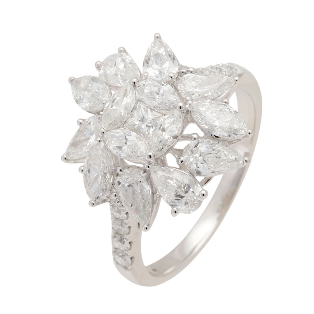 K18ホワイトゴールド ダイヤモンド リング J405125 | ユキザキセレクト