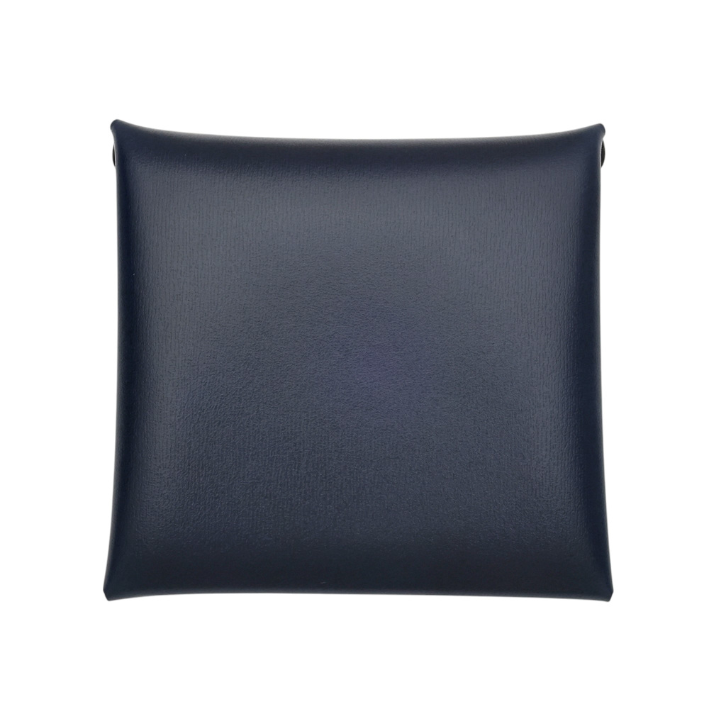 未使用] エルメス バスティア ボックスカーフ ブルーアビス シルバー