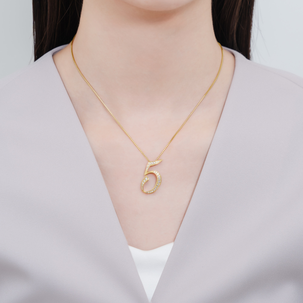 新品] ユキザキ ノンブル 【受注生産品】 ナンバーペンダントトップ【5