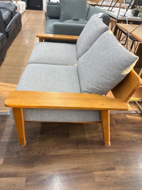 UNICO (ウニコ) 2人掛けソファー ナチュラル×グレー KIRP covering