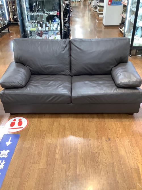 HUKLA (フクラ) 2人掛けソファー ダークブラウン 総革｜トレファクONLINE