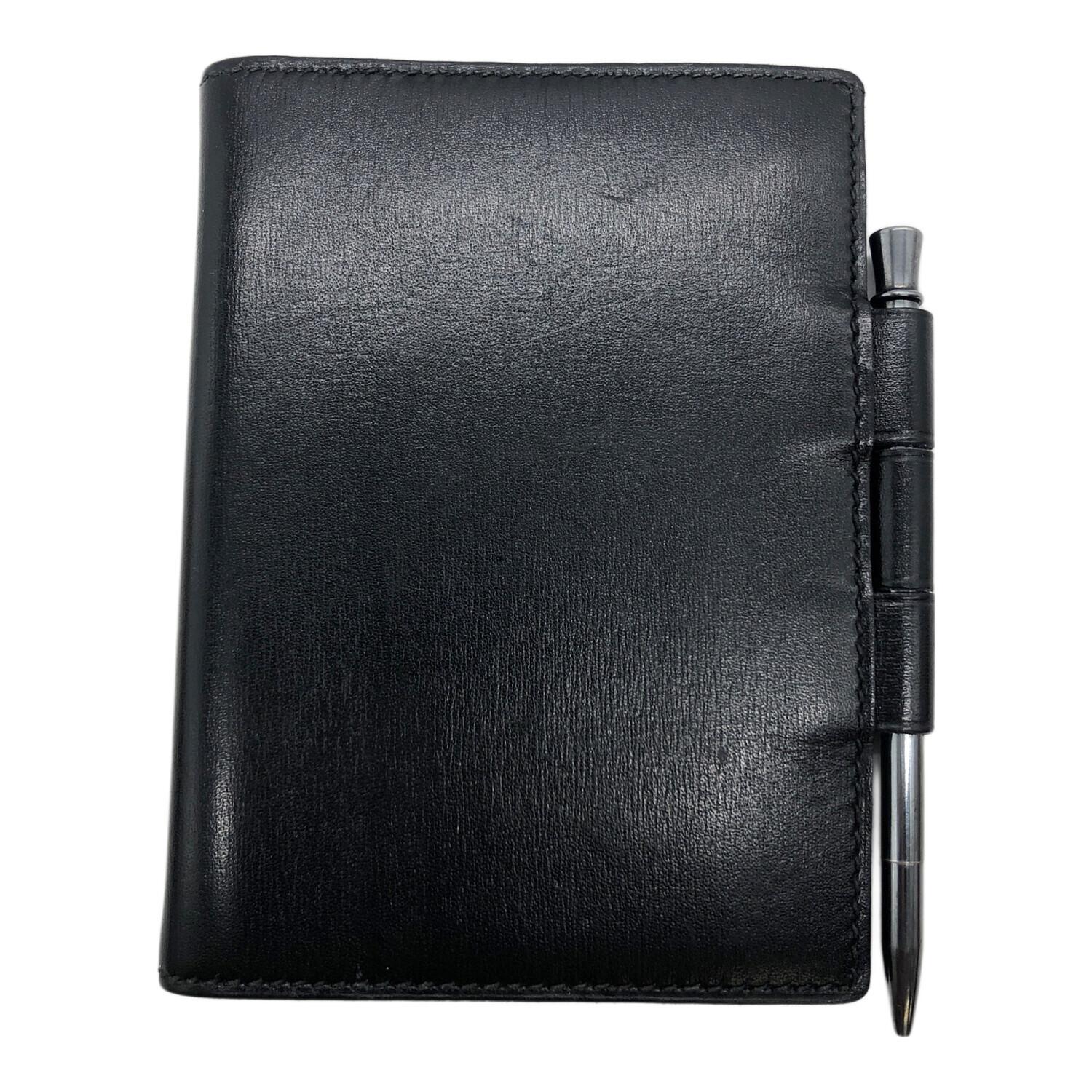 HERMES (エルメス) 手帳カバー ブラック ペン付き アジェンダPM ◎C