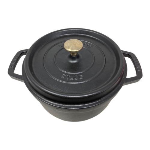 Staub (ストウブ) 両手鍋 LA COCOTTE 43 SIZE 22cm ブラック