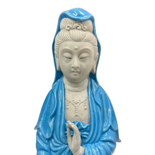 九谷焼 (クタニヤキ) 観音像 菊仙 ブルー｜トレファクONLINE