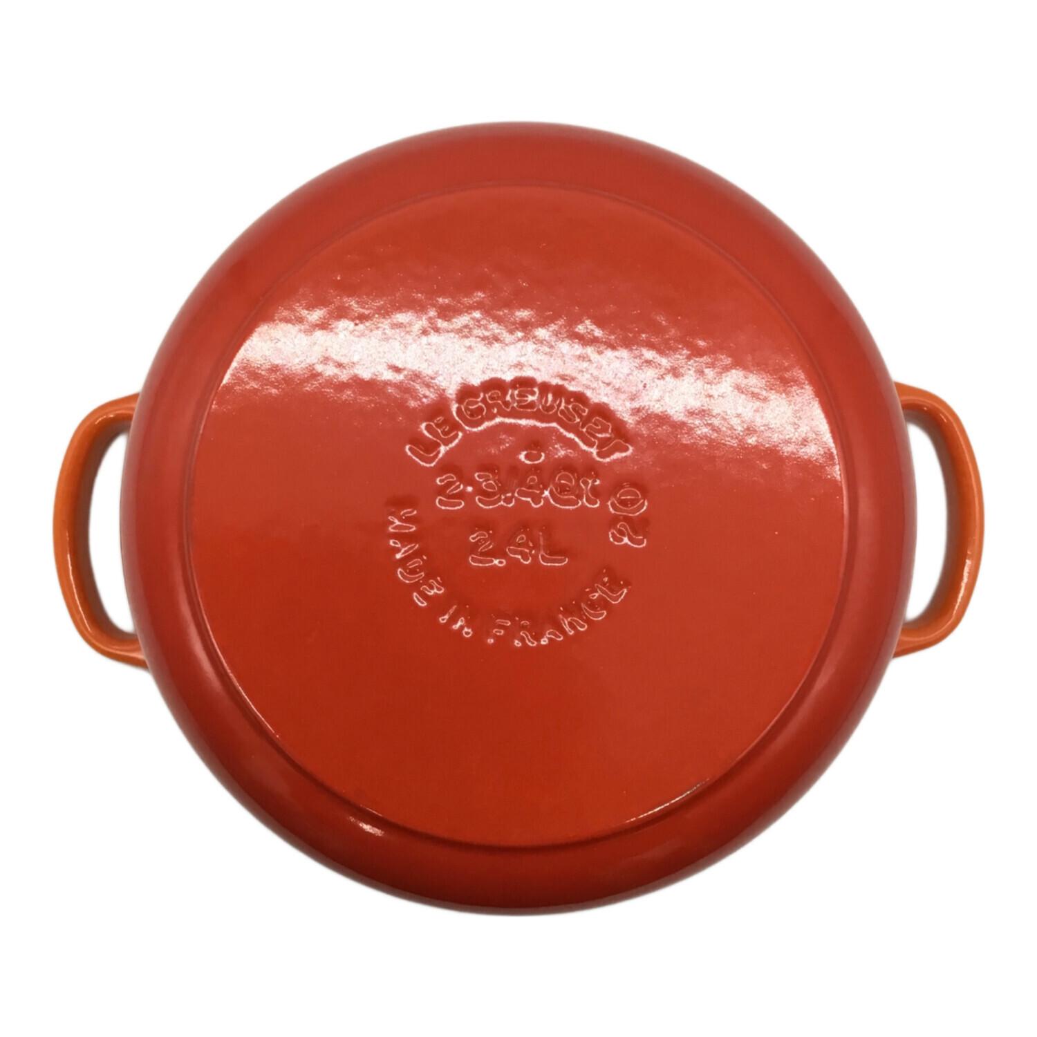 LE CREUSET (ルクルーゼ) 両手鍋 20cm オレンジ ココット・ロンド