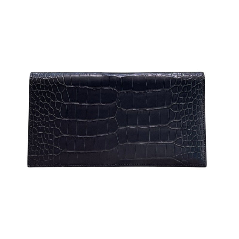 エルメス HERMES MC2・フレミング U刻印 ブラック アリゲーターマット