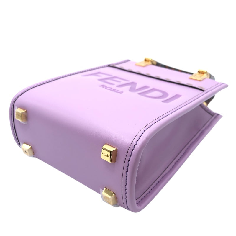 フェンディ FENDI サンシャインショッパーミニ 8BS051 パープル レザー