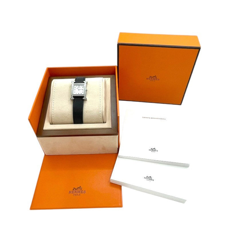 エルメス HERMES Hウォッチ ホワイトシェル HH1.235 SS レディース