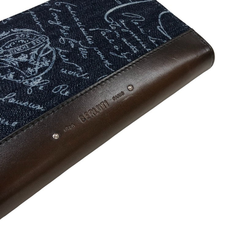 ベルルッティ Berluti イタウバ ロングジップウォレット インディゴ