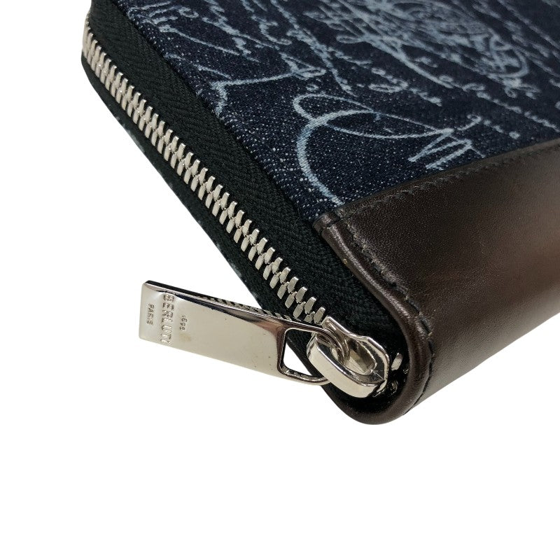 ベルルッティ Berluti イタウバ ロングジップウォレット インディゴ