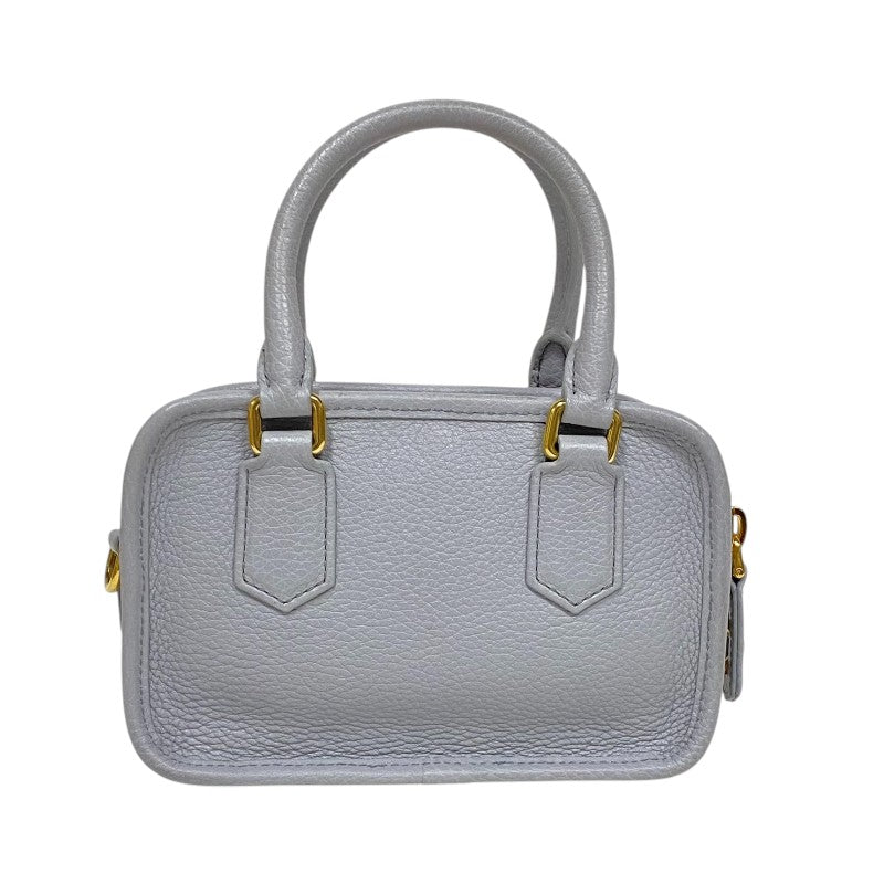 ミュウミュウ miu miu アルカディ レザーバッグ 5BB123 パープルグレー