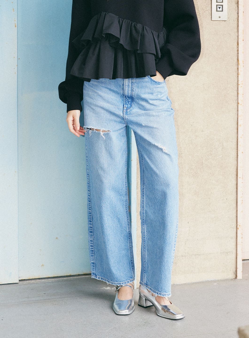 COEL Online StoreCOEL×upper hights クラッシュデニムパンツ(23