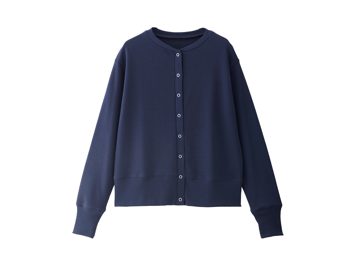 ニットツイルドットカーディガン(02_M 50_グリーン): ｜ カタログ通販