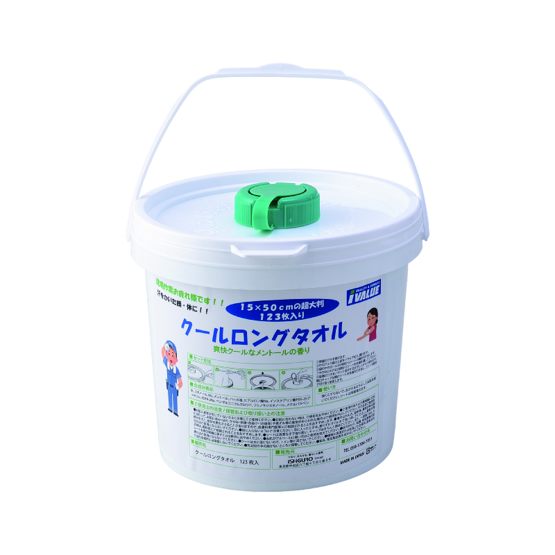 バルブを豊富に在庫｜【I-VALUE】IVL-クールロングタオル 容器入 123枚