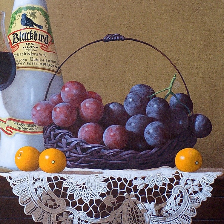 庄司守]油彩画『ワインとオレンジのある卓上』: JALショッピング｜JAL