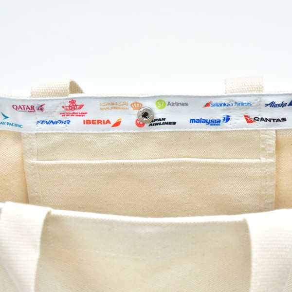 JALオリジナル]ONEWORLDトートバッグ 底板付き ネイビー(ネイビー