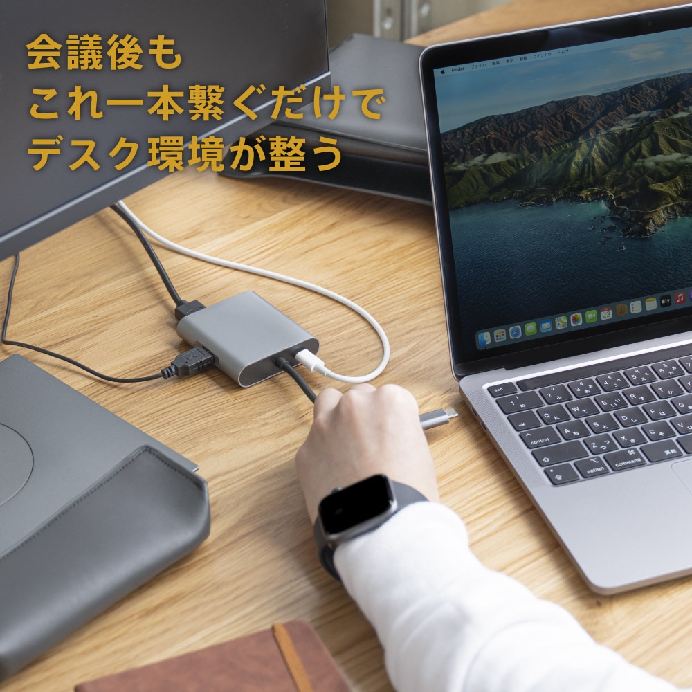 4 in 1 USB Type-C to マルチポートアダプター USB3.2 Gen1対応